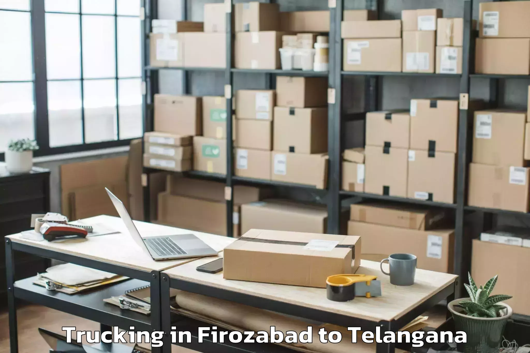 Top Firozabad to Kamareddi Trucking Available